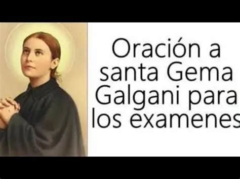 Oraci N De Santa Gema Para Los Ex Menes