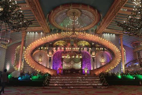 A Beautiful And Luxury Wedding Hall In Delhi India Editorial Image