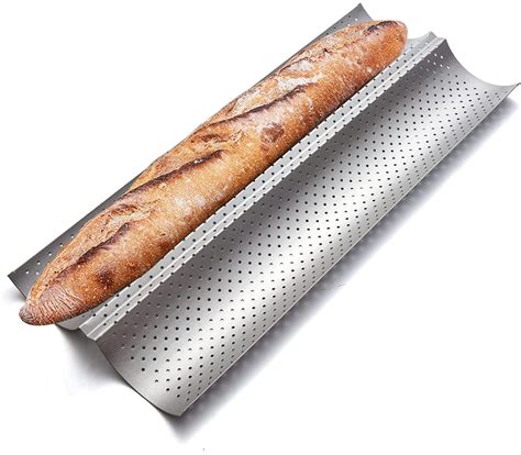 Zenspace Nonstick Baguette Pans For French Bread Baking Perforated