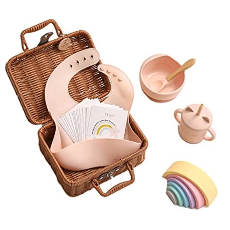 楽天市場Promise Babe 出産祝い 女の子 豪華7点セット 離乳食 食器 吸盤付き 食品グレードシリコン ひっくりかえない 高温消毒可 電子レンジ対応 知育玩具 赤ちゃん積み木6色