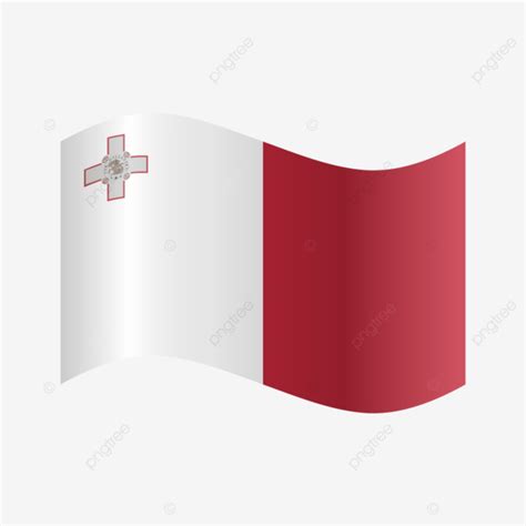 Vector Ilustraci N Realista De Banderas De Malta Png Malta Bandera