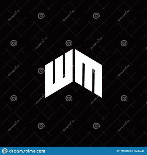 Modelo De Design Moderno Do Logotipo Wm Ilustração Do Vetor