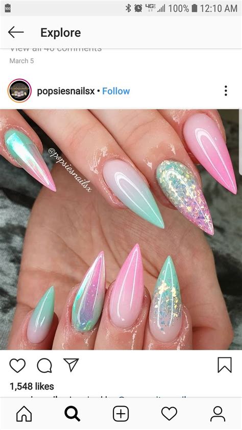 Pin By Britney Szekley On Beauty In Unicorn Nails Designs