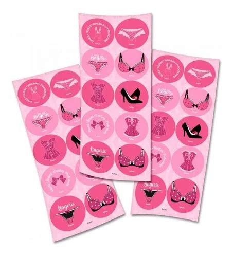 Adesivo Redondo Chá De Lingerie Rosa Festcolor und MercadoLivre
