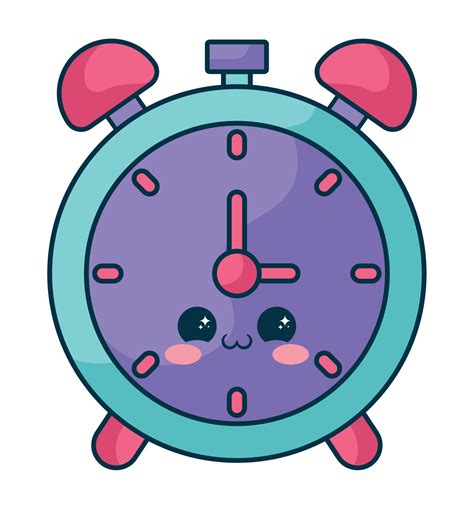 Kawaii Clock Design Vector Art At Vecteezy