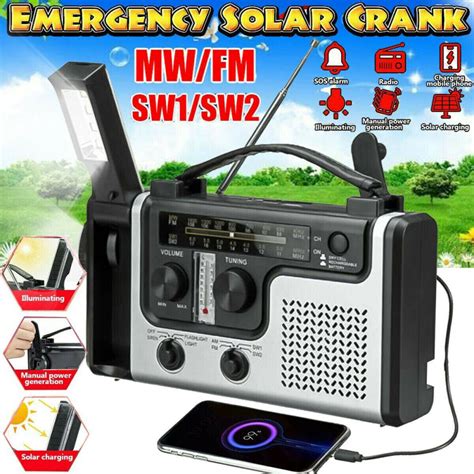 Solar Radio Kurbelradio Notfall Am Fm Mit Usb Handyladefunktion Taschenlampe Dhl Ebay