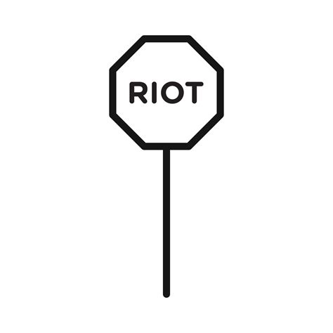 Riot sign icon 47744228 Vector Art at Vecteezy