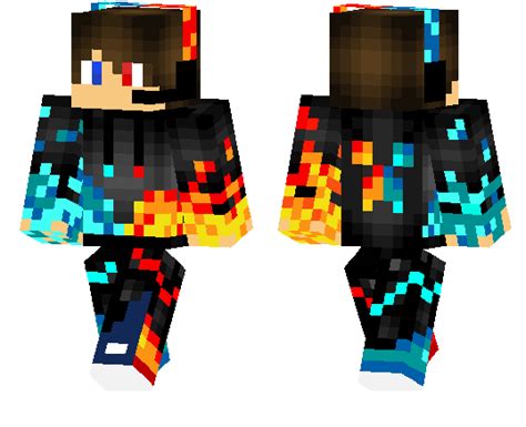 Fire And Water Minecraft Pe Skins