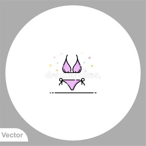 Simbolo Dell Icona Del Vettore Bikini Illustrazione Vettoriale Illustrazione Di Oceano
