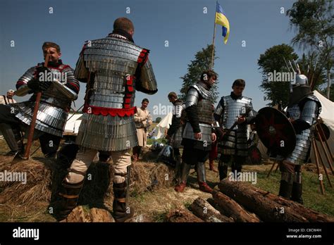 Teutonic Knights Prepare For The Re Enactment Of The Battle Of Grunwald