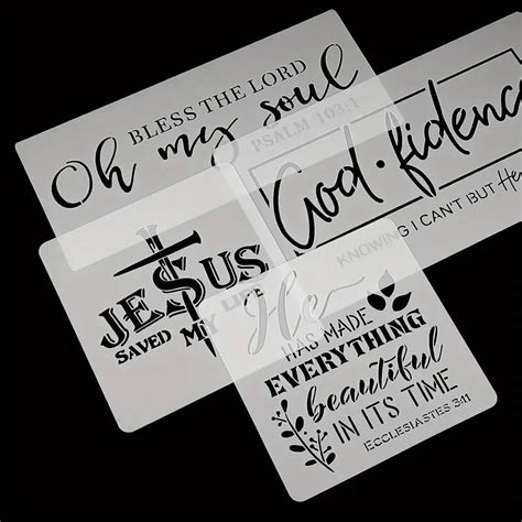 Christian Stencils Painting Wood Bible Signs Inspirational - Temu