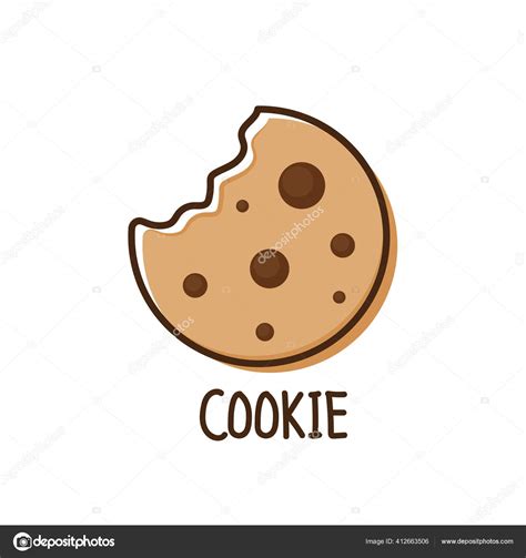 Cookie Logo Design Cookie Vector White Background Stock Vector Image by ...