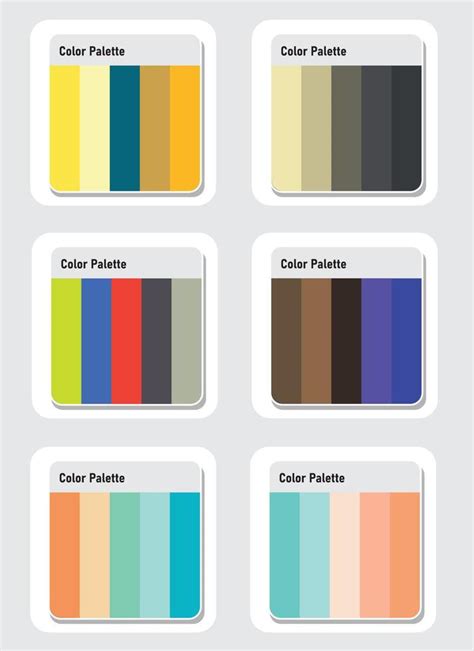 Vector Color Palette Set Vector Art At Vecteezy