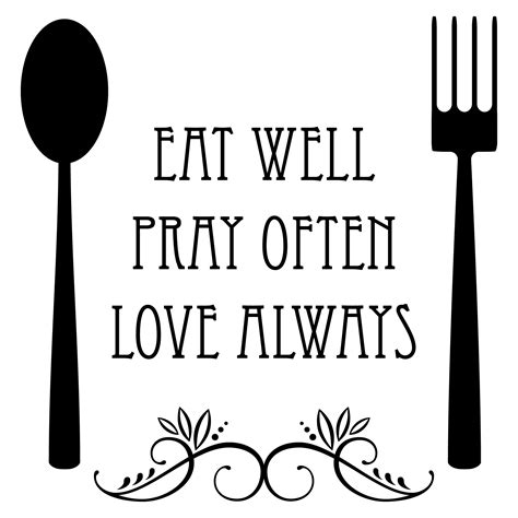 Eat Well Spoon And Fork Wall Quotes™ Decal | WallQuotes.com