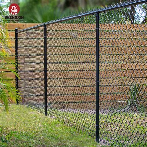 Powder Coated Chain Link Wire Mesh Fence For Home Garden