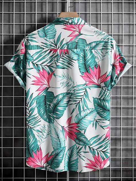 Manfinity Rsrt Men Random Tropical Print Shirt Without Tee Shein Usa