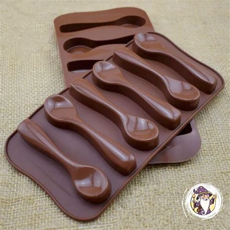 Comprar Forma De Silicone P Chocolates Colher De Chocolate R