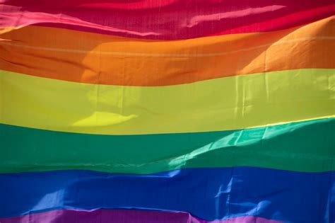 Premium Photo A Lgbt Gay Pride Rainbow Flag Being Waved At A Pride Community Celebration Event