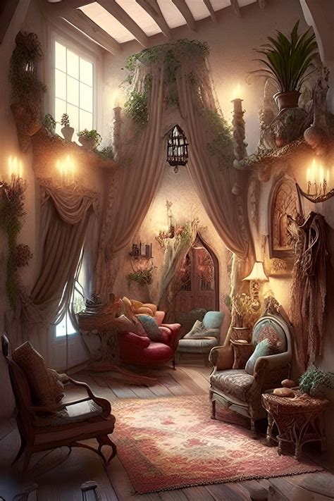 Fantasy Cottage Interior Fantasy Bedroom Fantasy Rooms Bedroom