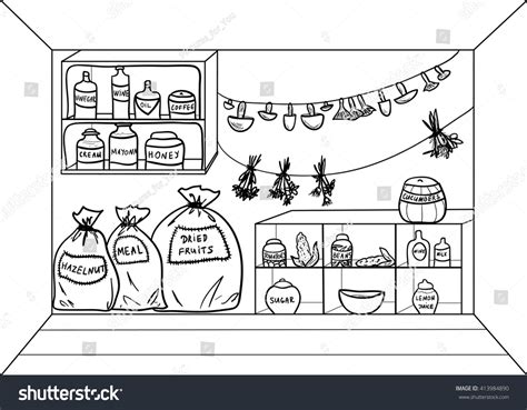 Pantry Vector Illustration Stock Vector (Royalty Free) 413984890 ...