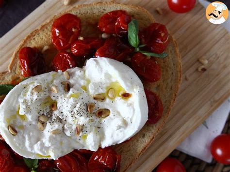 Bruschetta De Tomate Asado Y Burrata Receta Petitchef