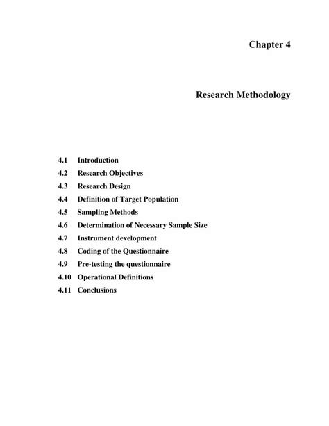 PDF Chapter 4 Research Methodology Information And Shodhganga