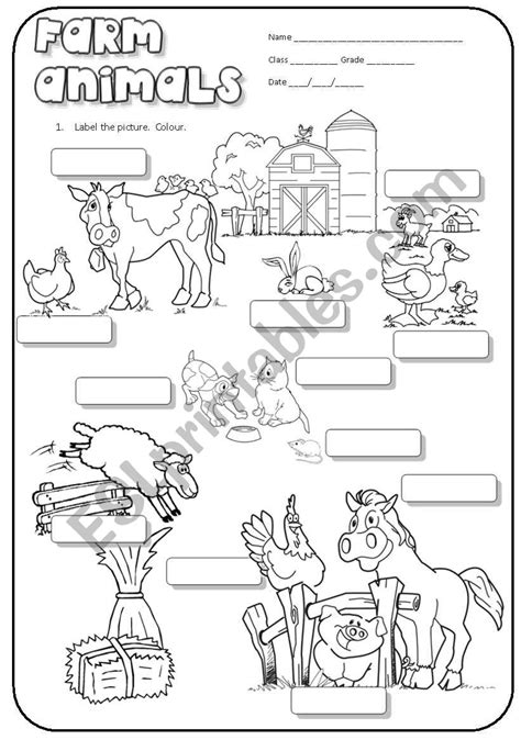 10 Best Images Of Farm Animals Worksheets For Kids Printable Farm Images