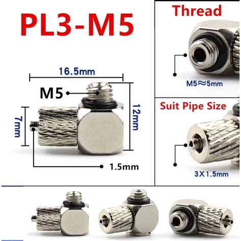 Miniature Fittings Male Thread M M M M Tube Mm Pneumatic Pipe