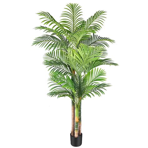 Keeplush 6ft Tall Triple Golden Cane Palm Artificial Tree Large