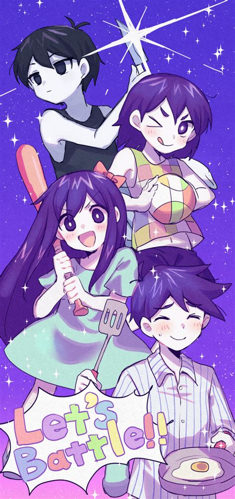 Safebooru O 1girl 3boys Q Aubrey Omori Ball Baseball Bat Black Eyes Black Hair Black