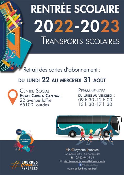 Transport scolaire délivrance des cartes dabonnement 2022 2023