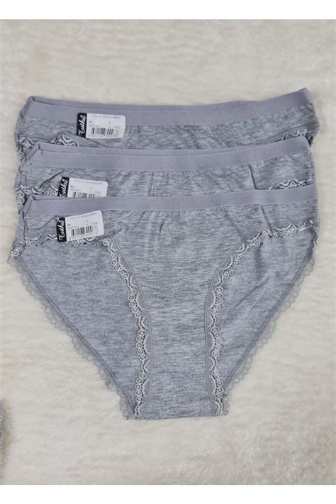 Tutku lü Paket Gri Paça Dantelli Işık Bikini Külot Fiyatı Yorumları