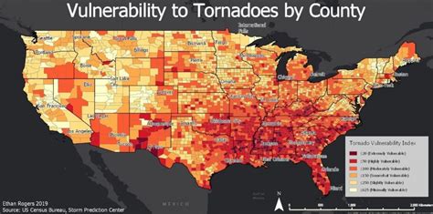 Tornado Map Shows Which Parts Of The U.s. Are Most Vulnerable - The - Texas Property Map ...