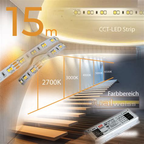 Komplett Set Dual Weisse LED Strips CCT 2700 6000K