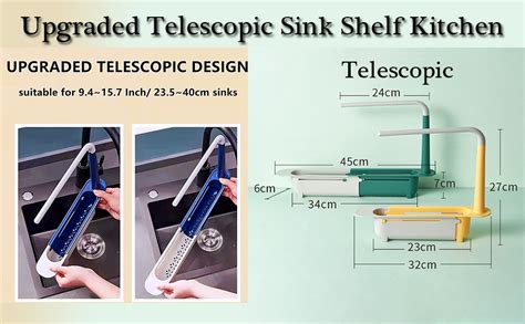 Amazon Longluan Updated Telescopic Sink Storage Rack Telescopic