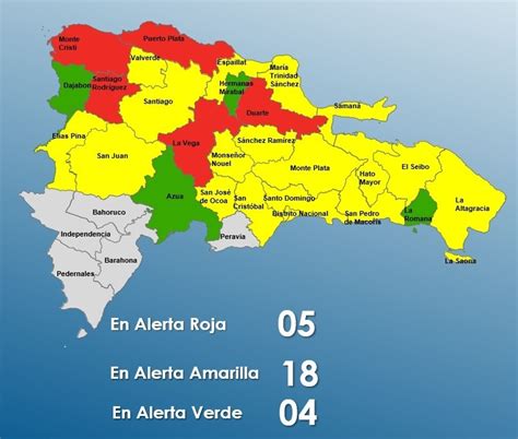 Coe Mantiene Provincias En Alertas Por Lluvias Cinco Est N En Rojo