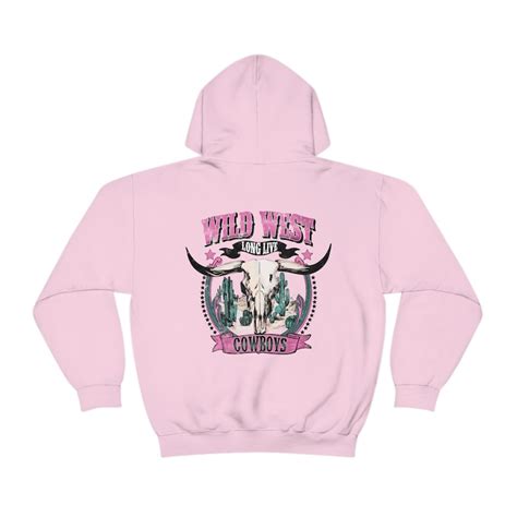 Western Hoodie Words On Back Western Hoody Rodeo Shirt Country Concert Hoodie Cow Bull Skull