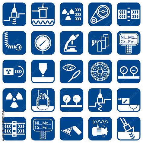 Set Of Vector Flat Design Icons Of Ndt Methods Stock Vector Adobe Stock