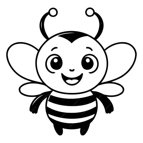 Premium Vector Cute Cartoon Bee Character Vector Illustration