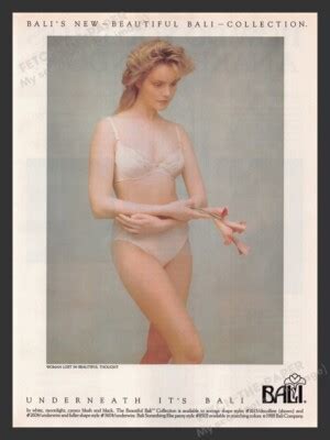 Bali Lingerie Woman Lost In Beautiful Thought 1980s Print Advertisement 1988 EBay
