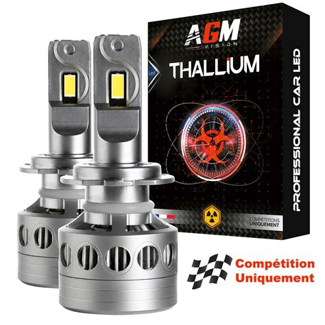 Kit Ampoules LED H7 THALLIUM Compétition Ultra Puissante Voiture Camion