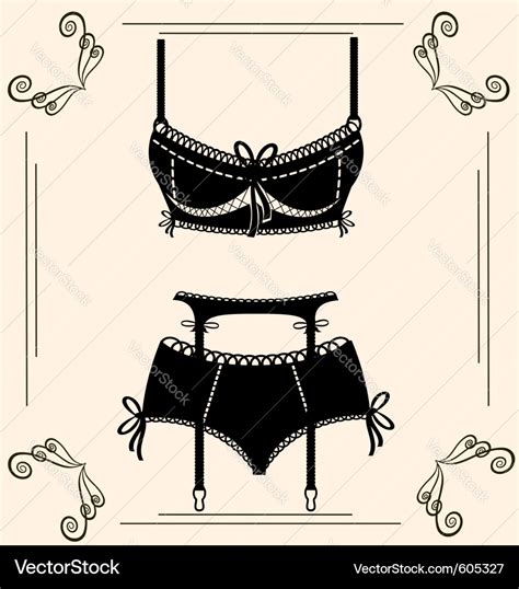 Vintage Lingerie Royalty Free Vector Image VectorStock