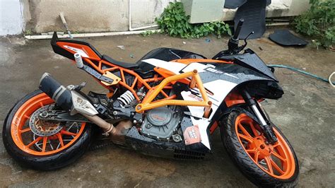 Ktm Rc 390 Stunt Build Crash Cage Subcage Sprocket Wheelie Bar