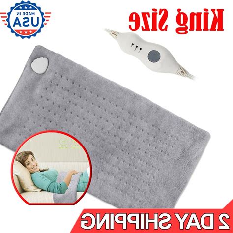 Large Electric Heating Pad King Size Xl Back