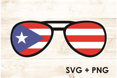 Puerto Rico Aviator Sunglasses SVG Graphic By Too Sweet Inc Creative