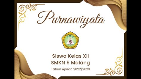 LIVE PURNAWIYATA SMKN 5 MALANG Tahun Pelajaran 2022 2023 YouTube