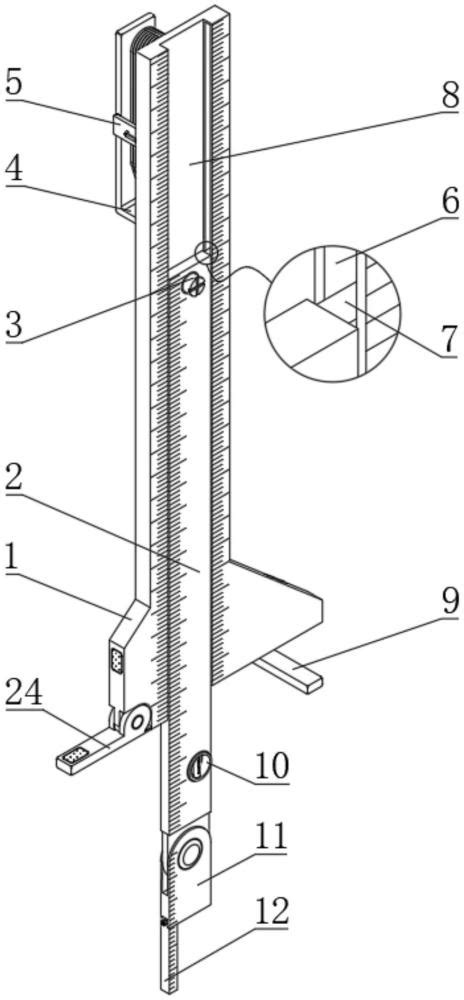 一种建设工程混凝土裂缝检测尺的制作方法