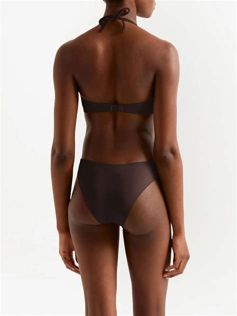 ERES Coulisses High Waisted Bikini Briefs Brown FARFETCH