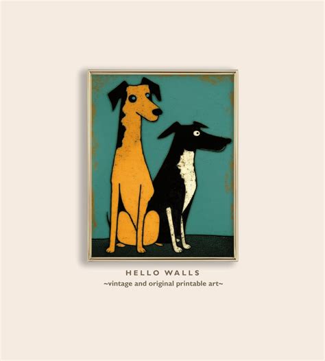 Cartoon Dogs Wall Art Print Nursery Wall Art Print Abstract Dogs