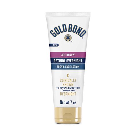 gold bond age renew retinol overnight body & face lotion 8